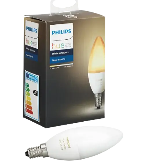 Philips bulb Warm to cool white light Single bulb E14 Philips bulb Warm to cool white light Single bulb E14